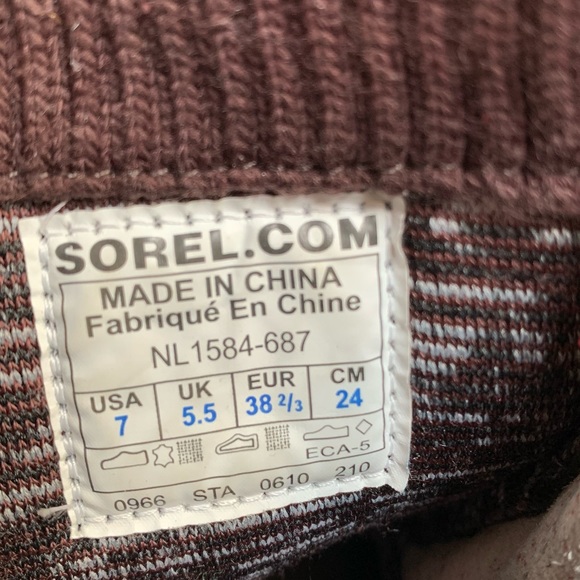 Sorel Red Leather Boots women’s size 7 - Picture 2 of 11